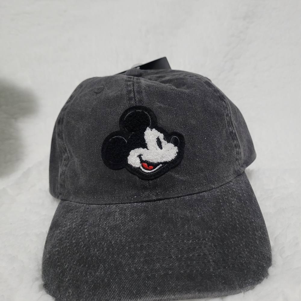 Disney Gray Mickey Mouse Cap. One Size For Adult